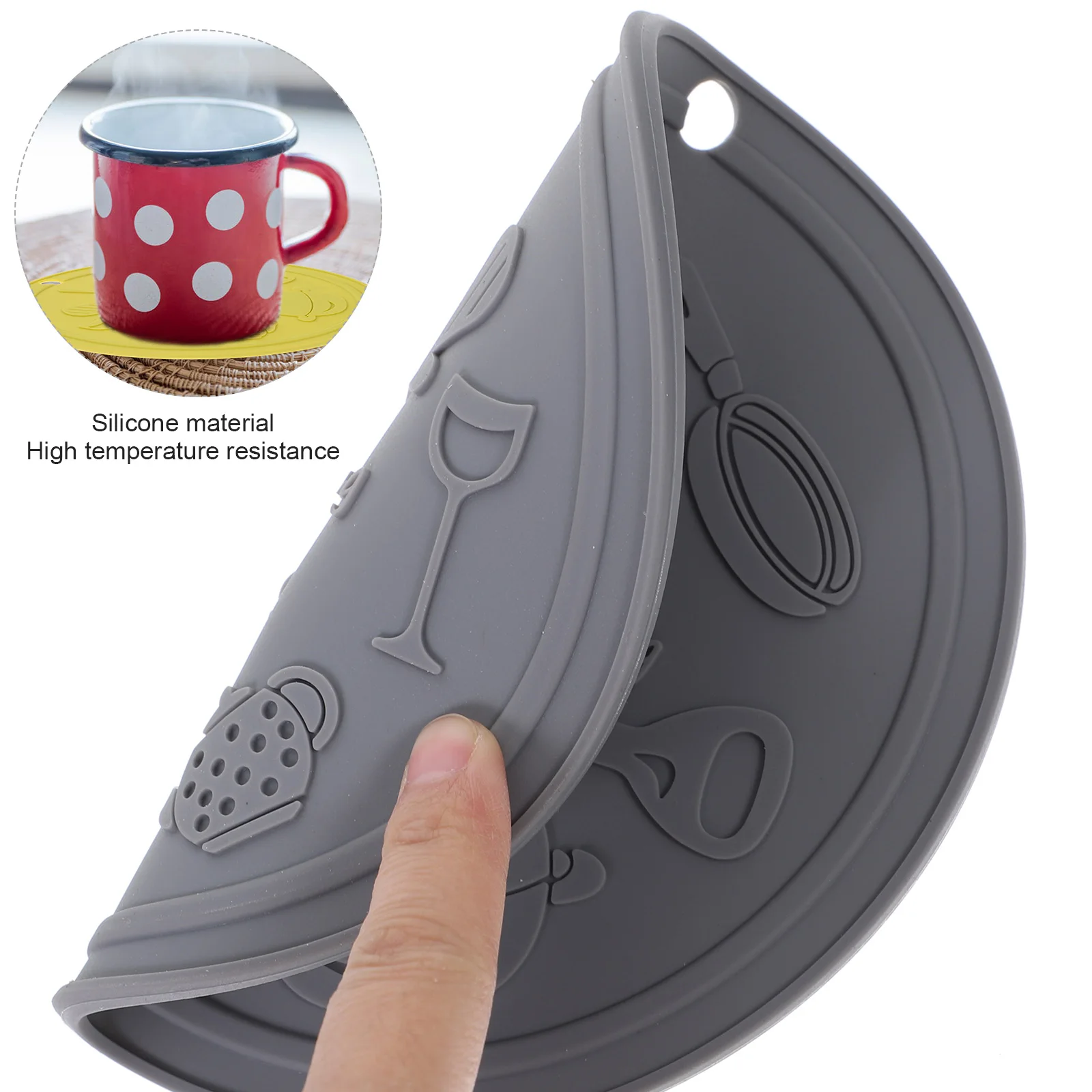

3pcs Heat Resistant Silicone Alphabet Placemat Cup Pad Table Mats Dish Coasters Non Slip Waterproof Kitchen Dining Accessories