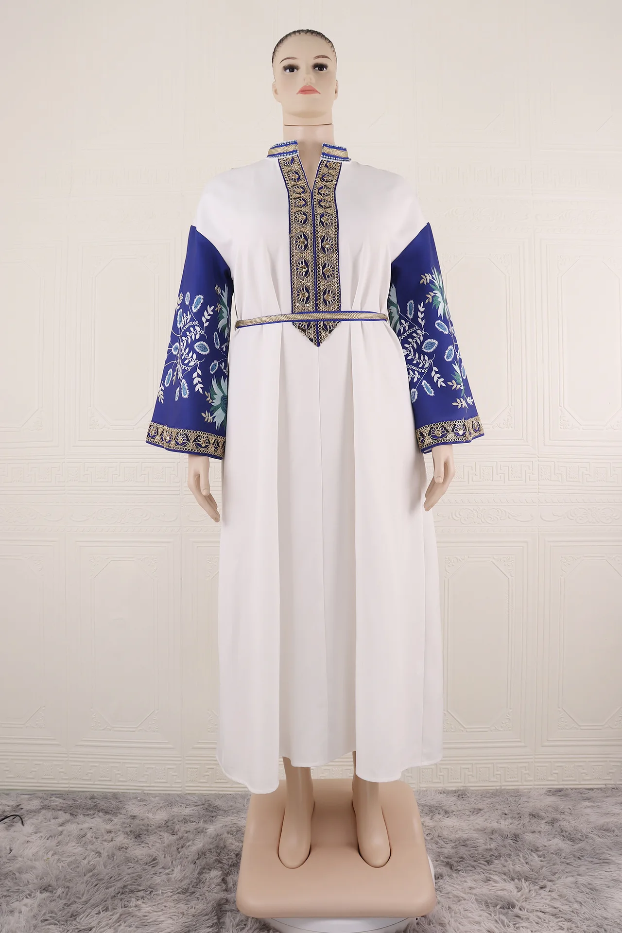 Abaya Robe femmes robes de soirée musulmanes Ramadan marocain dubaï Abayas Jalabiya broderie à lacets robes arabe longue Robe caftan