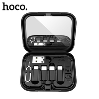 HOCO-Multi-Function 3A Phone Cable Storage Suit for Samsung Xiaomi, Micro USB Charging, Data Cords for iPhone 14, 13,15 Pro Max