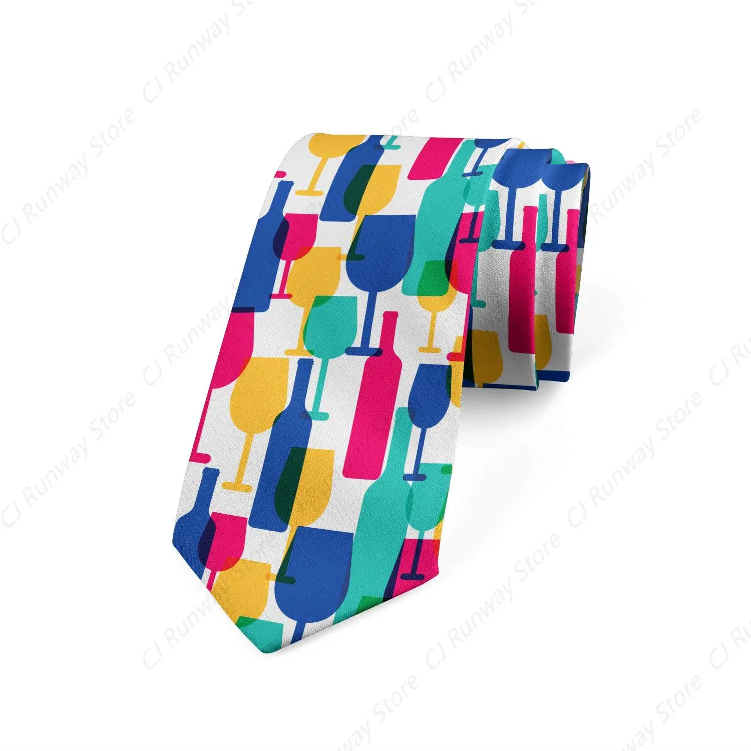 Necktie, Funky Alcohol Bottles Drinks, 3.7