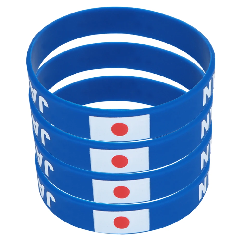 

4 Pcs Wristb s National Flags Adjustable Size Sports Event Souvenir Football Sweatb National Flag Bracelet s Bracelets