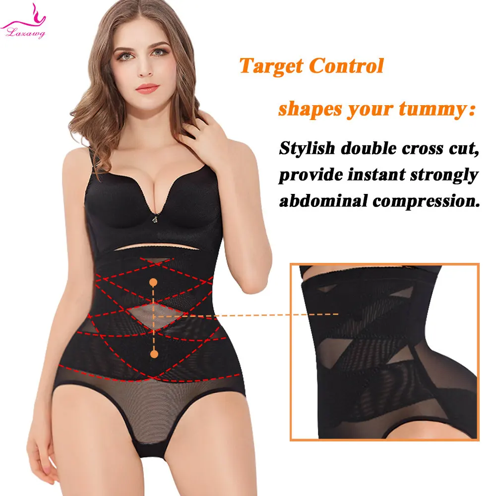 LAZAWG Tummy Control Panties for Women High Waist Shorts Body Shaper Flat Belly Panty Shapewear Seamless Underwear Sexy