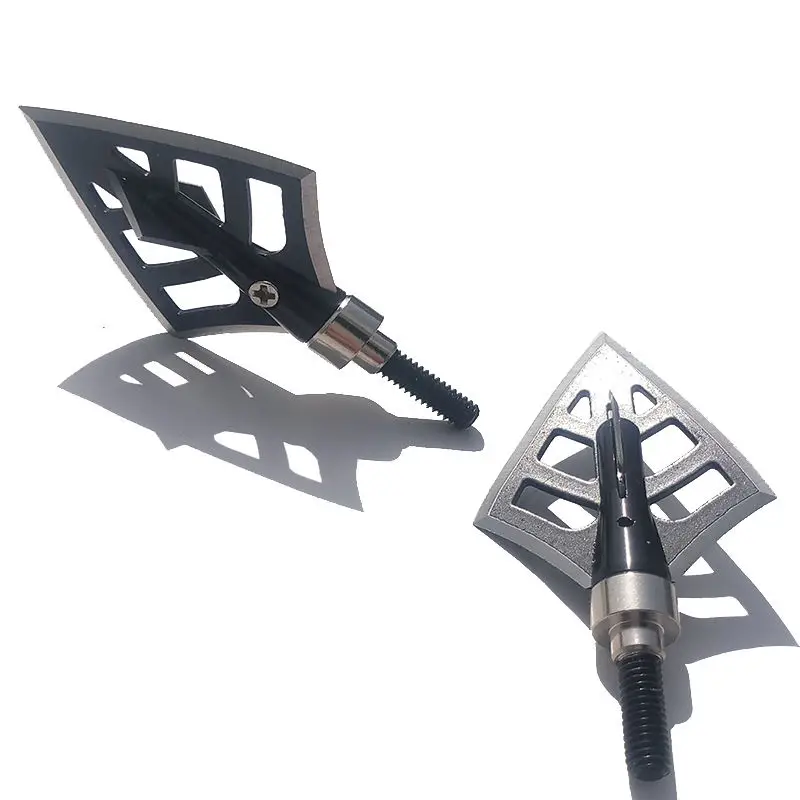 Archery Caça Broadheads, 4-Blade Arrow Heads, Pontos Dicas, Tiro, 125 Broadheads grão