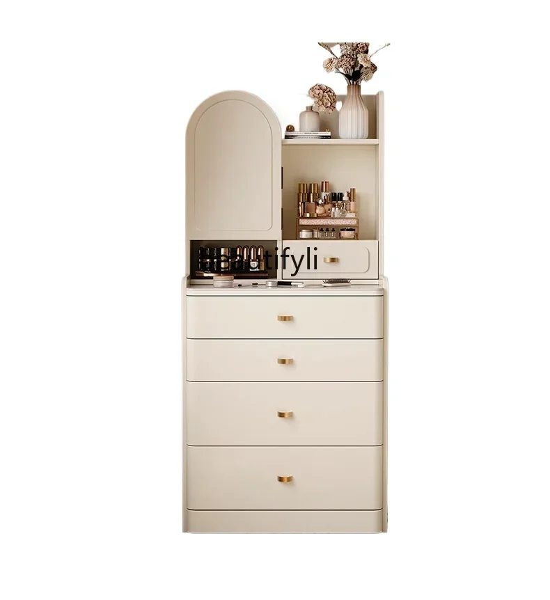 

Small bedroom dresser bedside table integrated makeup desk multi-functional storage chest