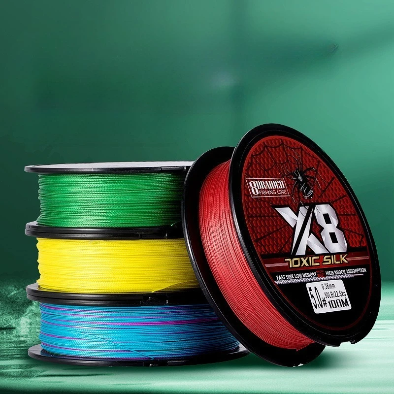 

8-weave PE Line Weaving Fishing-line Main Line Strong Pulling Force Sea Fishing-line Fishing Gear Wholesale