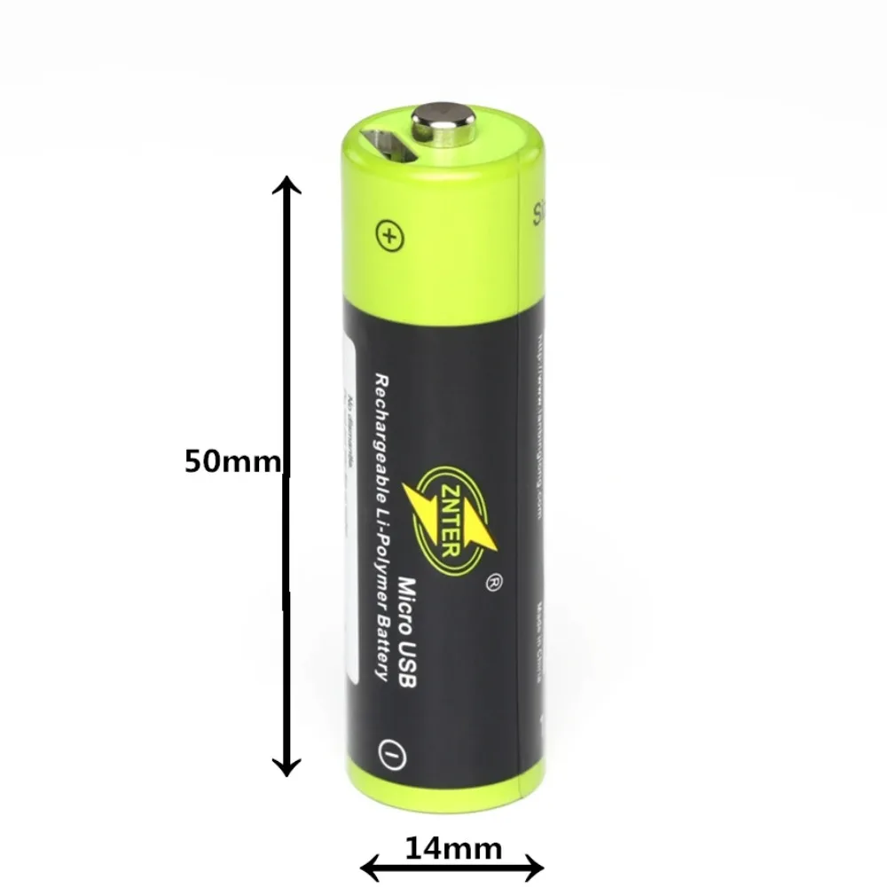 6 teile/los ZNTER 1700 mAh AA akku USB 1,5 V wiederaufladbare lithium-polymer-akku maus kamera mikrofon batterie