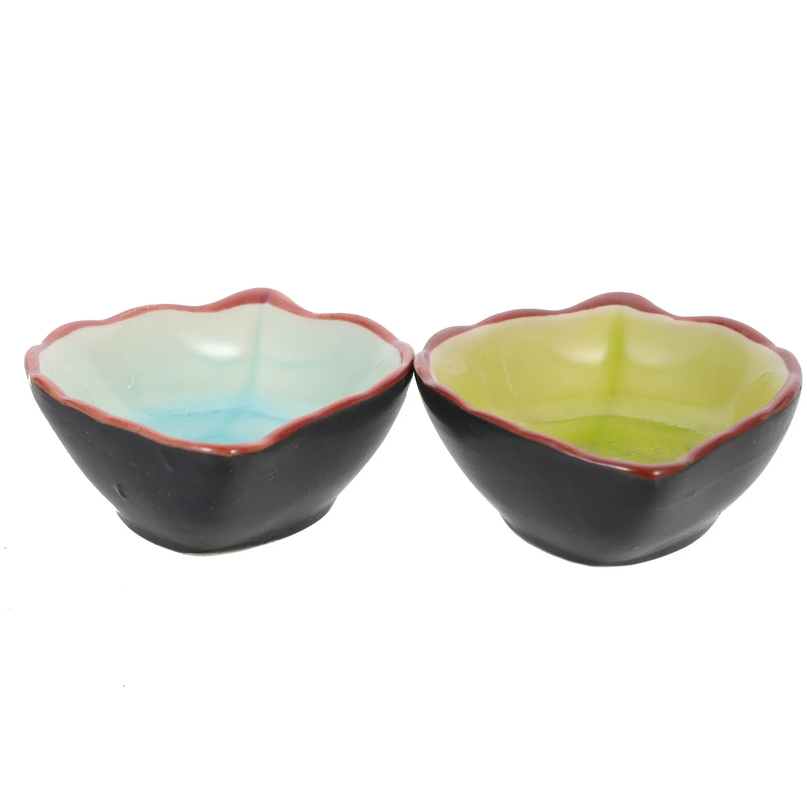 2Pcs Ink Tray Brush Washing Dish Calligraphy Ink Plate Study Room Inkwell Ceramic Desktop Calligraphy Supplies