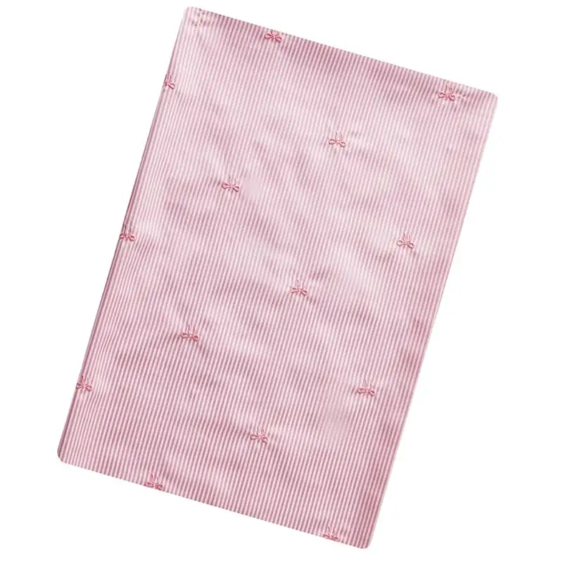 

652F Stripe Pattern Bows Decorated Fabric Apparels Fabric Lightweight For Kids Garments