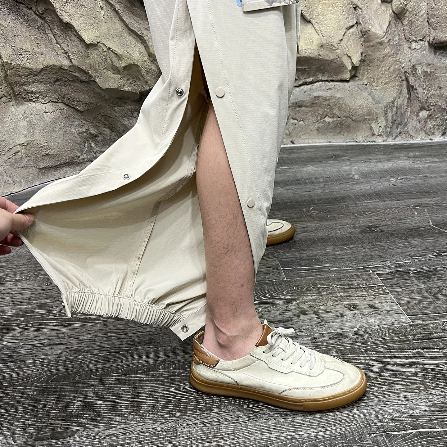 Outdoor Orderable Quick Release Side Buckle Design Breathable Men's Quick Dry Sports Cuffed Long Pants Straight Leg Casual Tr...