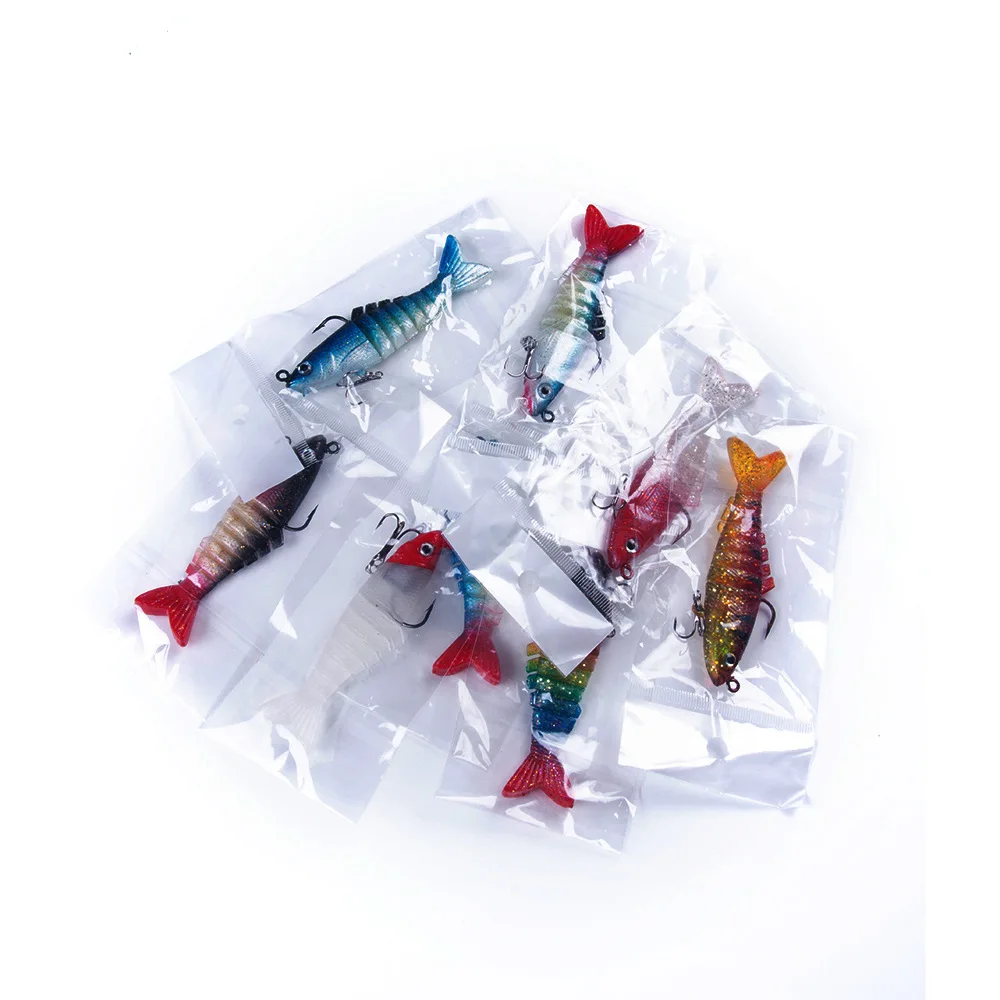 9cm 15.3g 3D Fisheye Sharp Hook Fishing Lure Simulation Design Colorful Jointed Realistic Multi Sections Soft Bait Fishing Lure