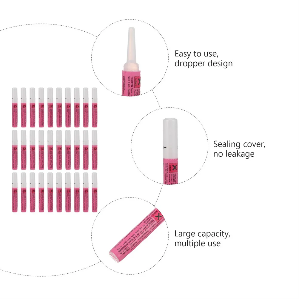 

30Pcs Quick Drying Nail Glue Strong Hold Special Formula for Nail Art Designs Long Term Fixation Reliable Performance