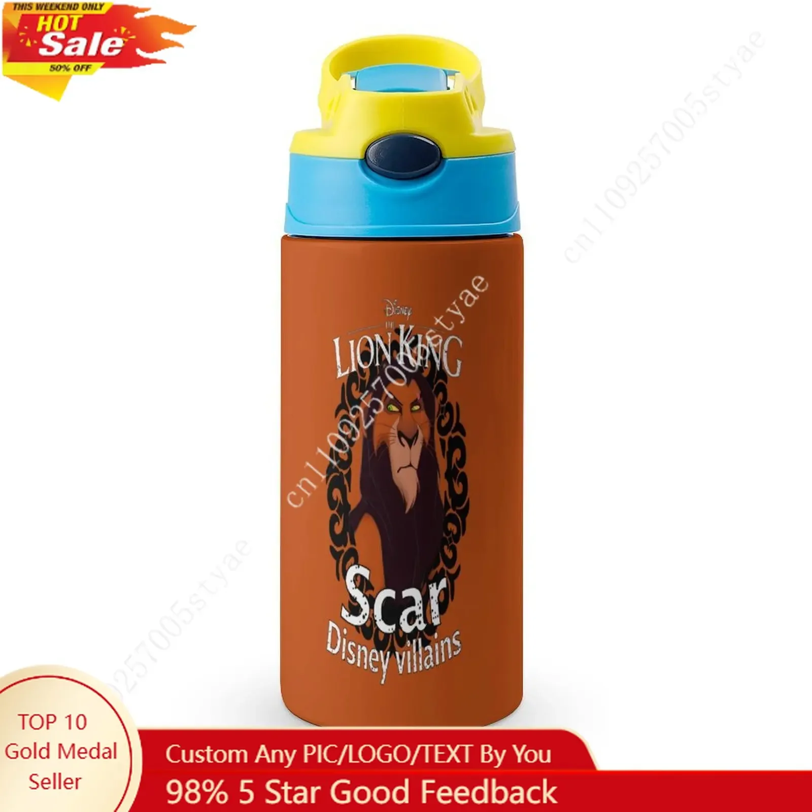 

Scar Insulated Bottle Disney Cartoon Custom Your Photo Logo Text DIY Design Birthday Holiday Gift Thermos Bottle