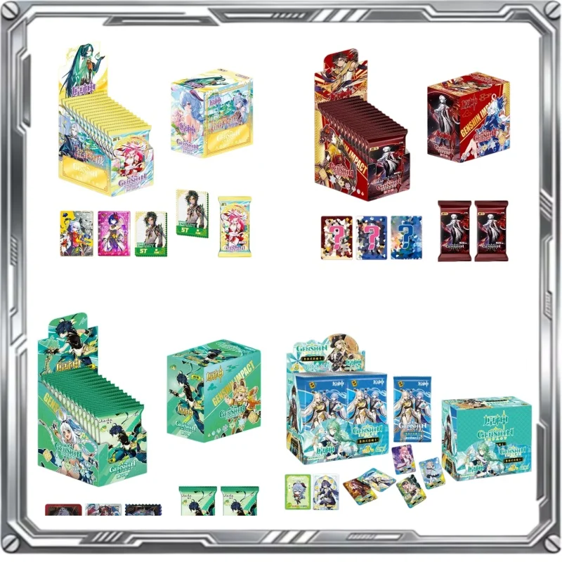 

Genshin Impact Anime TCG Card Game - Booster Box Collection Pack Rare SSR Cards - Family Table Game Collectible Toy