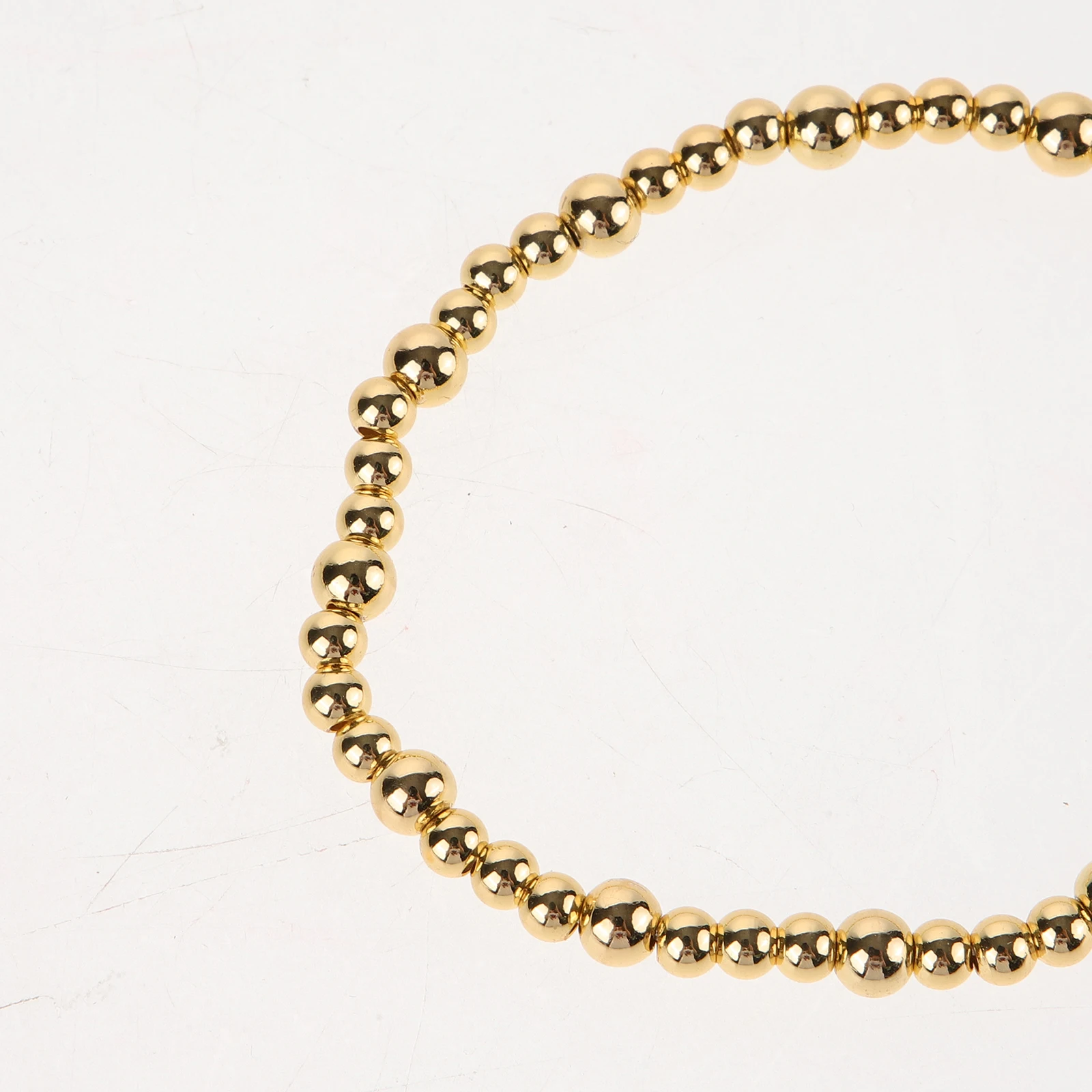 

5pcs Stretch Beads Bracelet Golden Bead Bracelet Elastic Bracelets Women Hand Jewelry