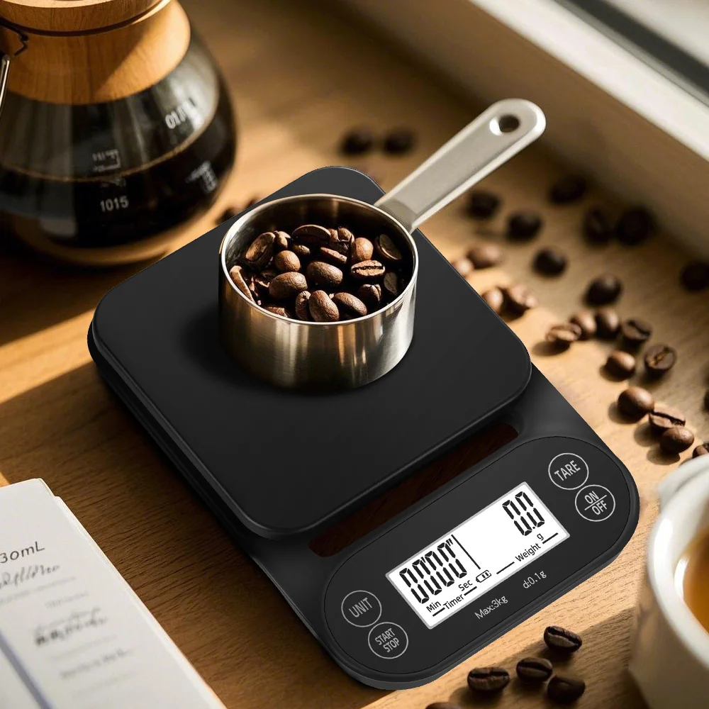 

Fodwet-высокоточные бытовые/коммерческие весы для кофе-3 кг/0,1 г-с изоляционной прокладкой и функцией синхронизации, подходят для кофе, кофейных зерен, кофейни, коммерческого веса, кухонного взвешивания