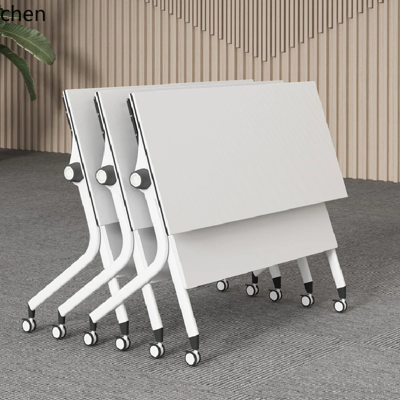 

QZT Training Table and Chair Set Movable Splicing Multi-functional Office Folding Conference Table