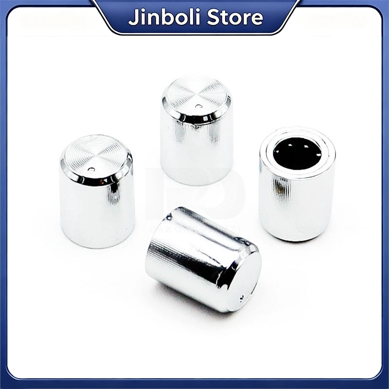10PCS 10x12mm Silver Plastic Knob 6mm Splined Shaft Hole Amplifier Potentiometer Volume Adjustment Knob Cap