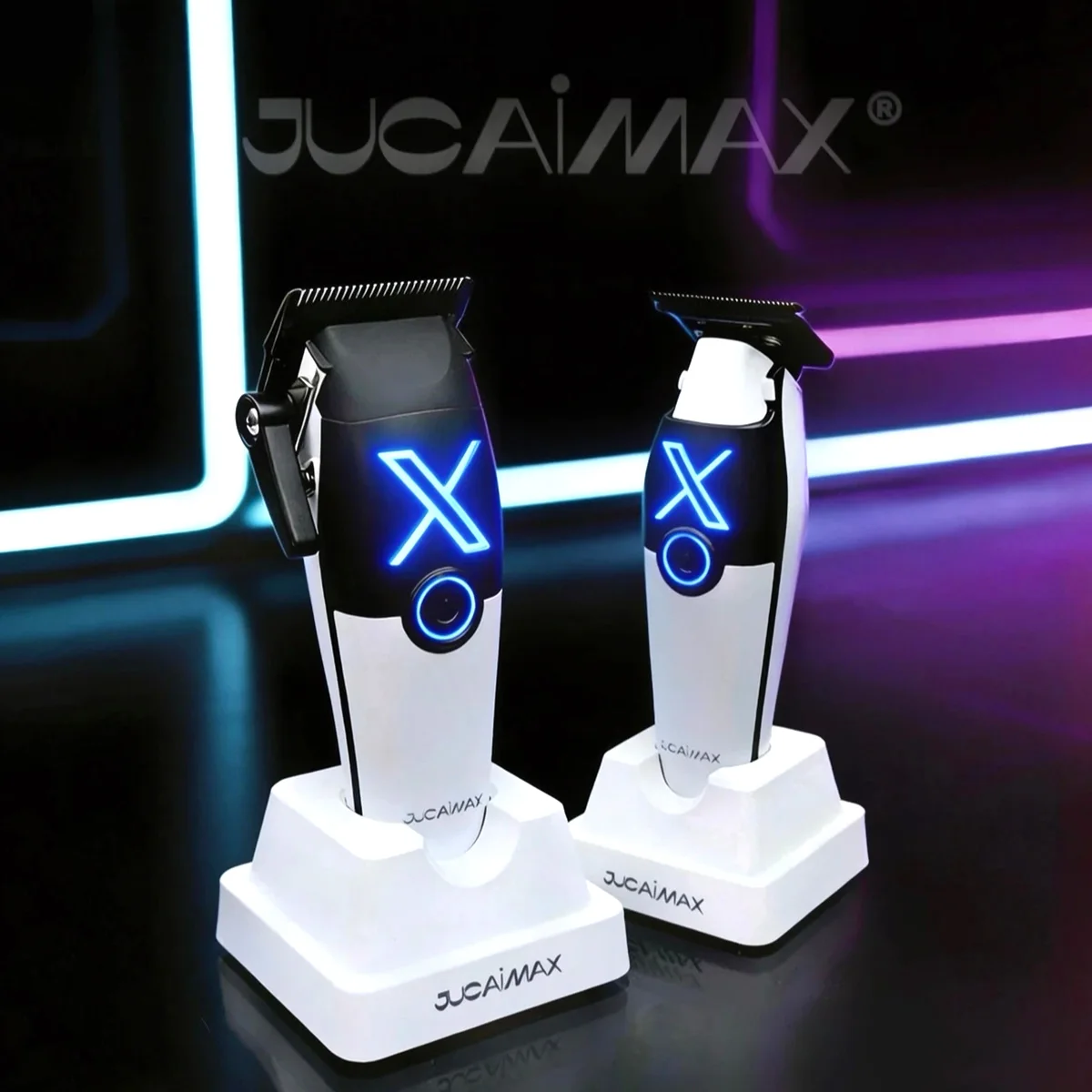 JUCAIMAX X-01 Men's Bold Hair Cut Machine PHANTECHO2.0 DLC Blade Fade Blade Brushless Motor with Dock Professional Hair Clipper