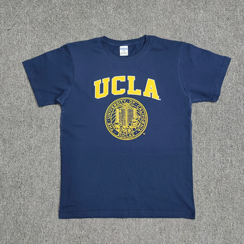 Summer Cotton Loose Large Size UC Short-sleeved T-shirt LA Men's and Women's Youth Culture Commemorative Shirt Daily Casual Wear