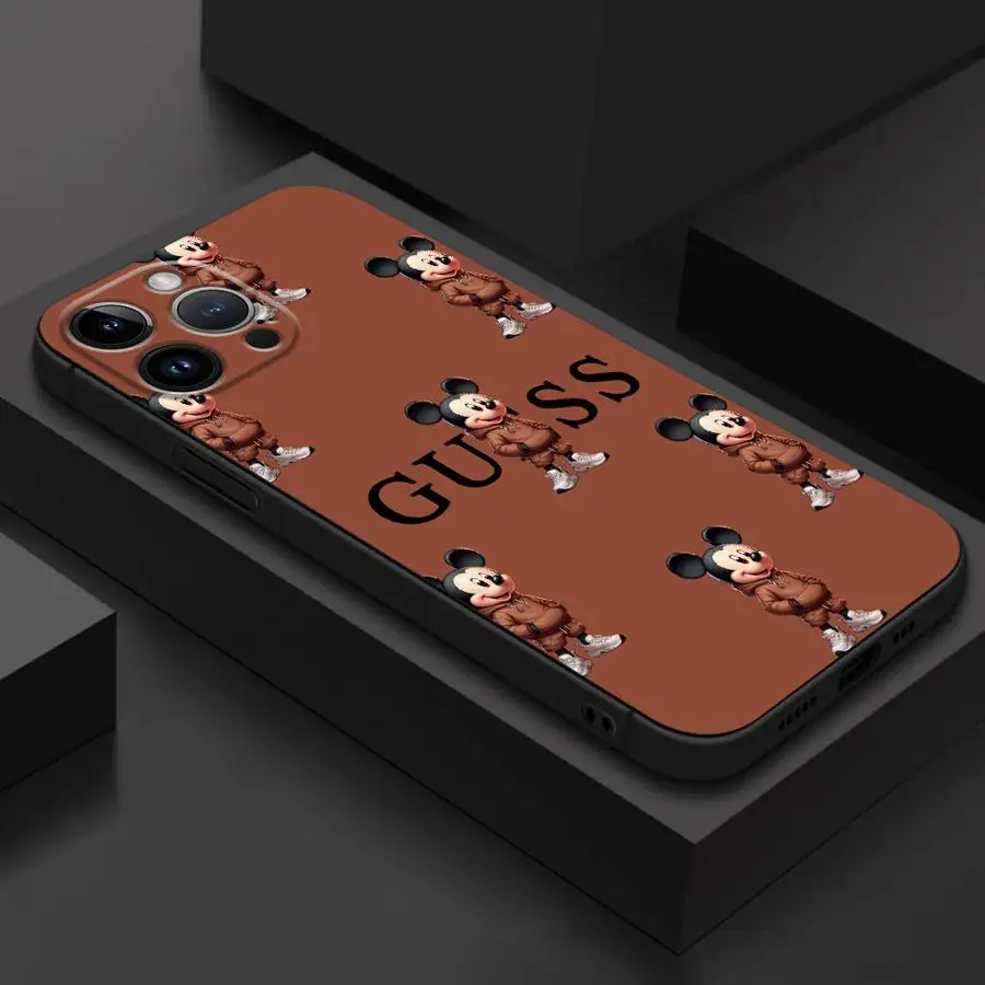 Черный мягкий чехол для телефона Google Pixel 7 Pro 9a 9 Pro XL 8a 6a 6 Pro 7a 8 Pro Disney Cute Mickey