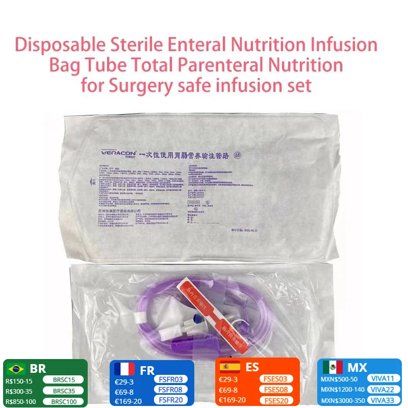 

Disposable Sterile Enteral Nutrition Infusion Bag Tube Total Parenteral Nutrition for Surgery safe infusion set