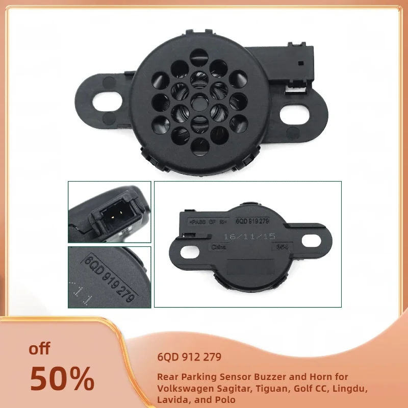 6QD 912 279 bocina de Radar zumbador de estacionamiento trasero 6QD 912 279 para Volkswagen Sagitar, Tiguan, Golf CC, Lingdu, Lavida, Polo 6QD 912 279