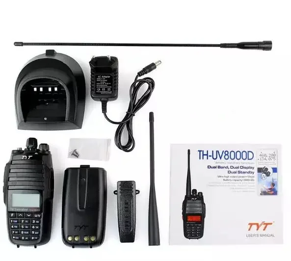 Tyt Th-uv8000d PTT Two Way Radio Portable UHF&VHF Handheld Ham Transceiver