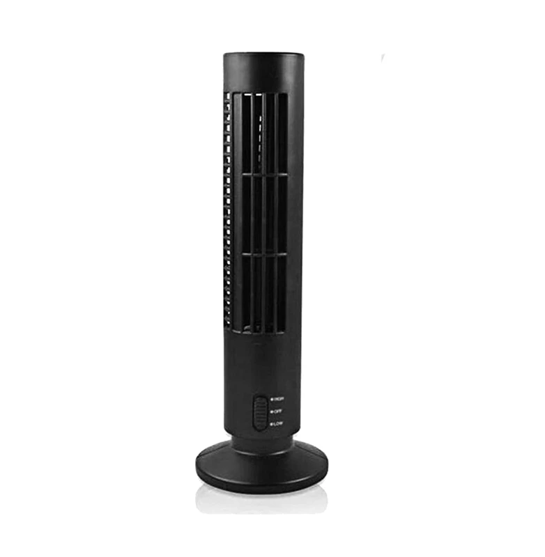 Small Tower Fan,Portable Fan Quiet Bladeless ,2 Speed Electric Fan USB Powered Vertical Fans, For Bedroom Living Room