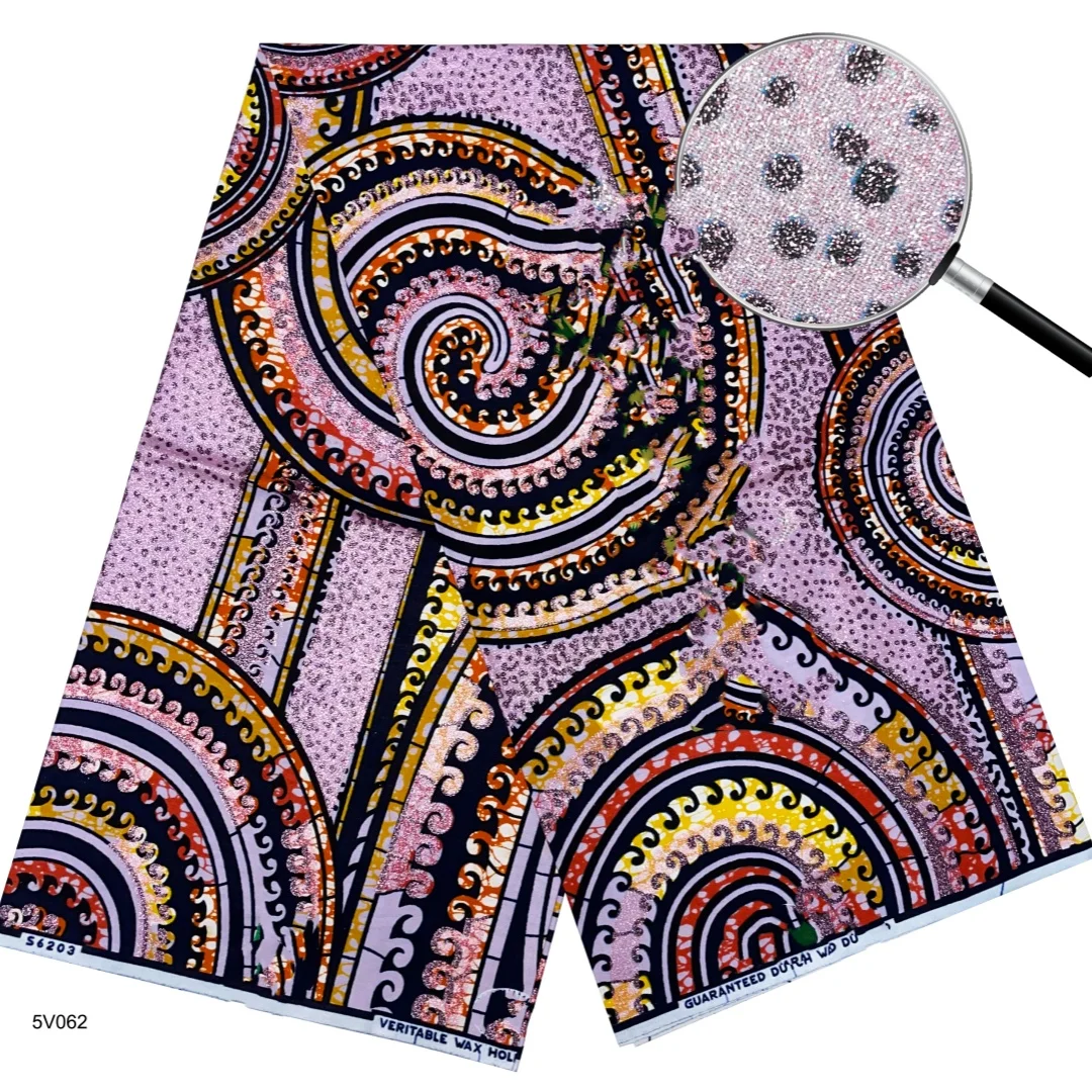 2026 New Style Nigeria Golden- Wax Print Fabric - High Quality African Wax Print Fabric for Patchwork, Clothing & DIY" T1