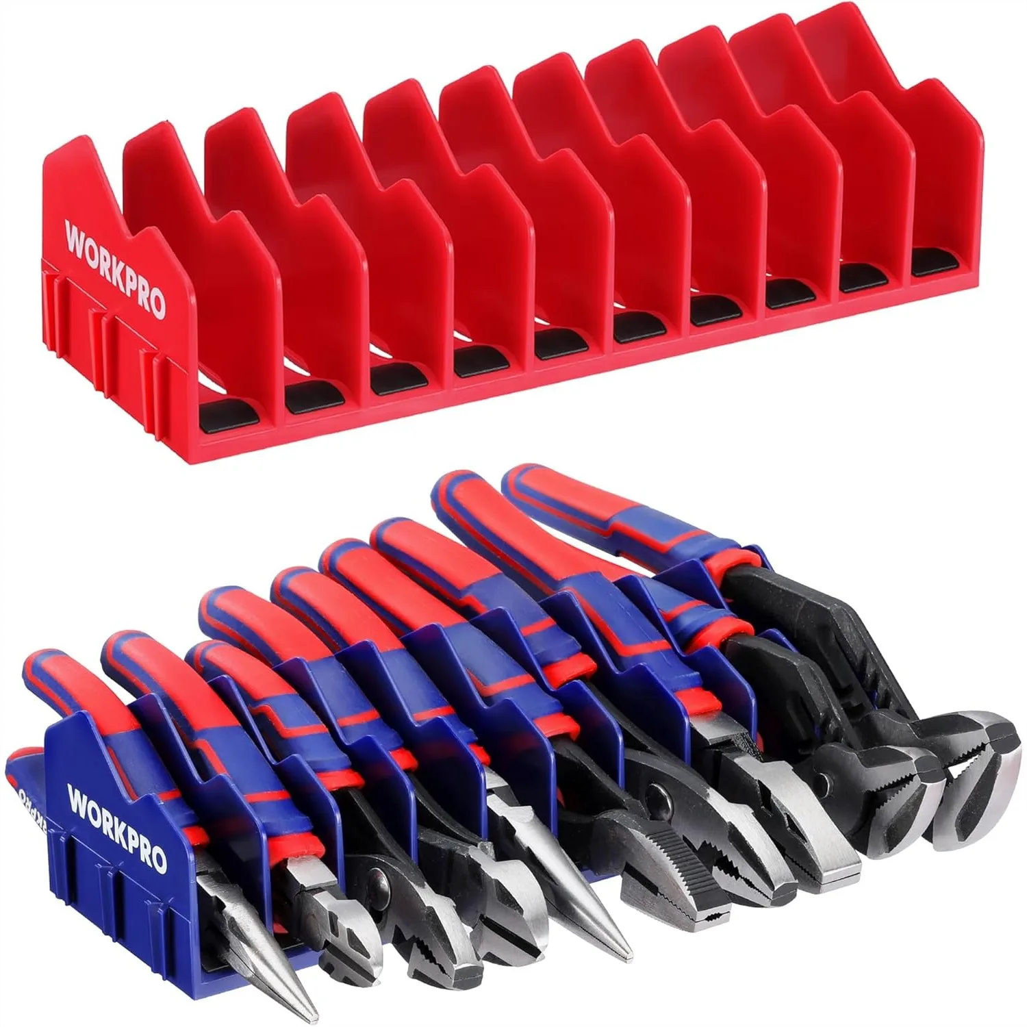 

20-Slot Plier Organizer Rack, Pliers Holder with Non-Slip Rubber Base, Tool Drawer Organizer for Pliers, Wrenches, Hammers,