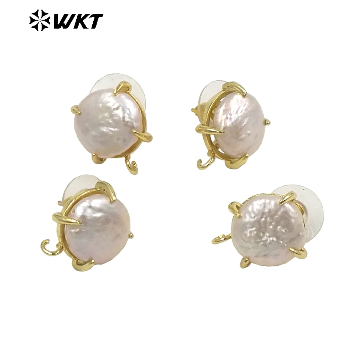 WT-JFE81  WKT 2023 Hot style accessory freshwater pearl studs high quality women party jewelry accessories Noble earrings trend