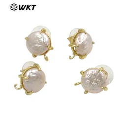 WT-JFE81 WKT 2023 Hot style accessory freshwater pearl studs high quality women party jewelry accessories Noble earrings trend