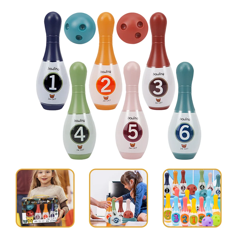 

1 Set Bowling Toys Kids Indoor Sports Toys Children Bowling Pin Bowling Balls Games bowling pin for kids