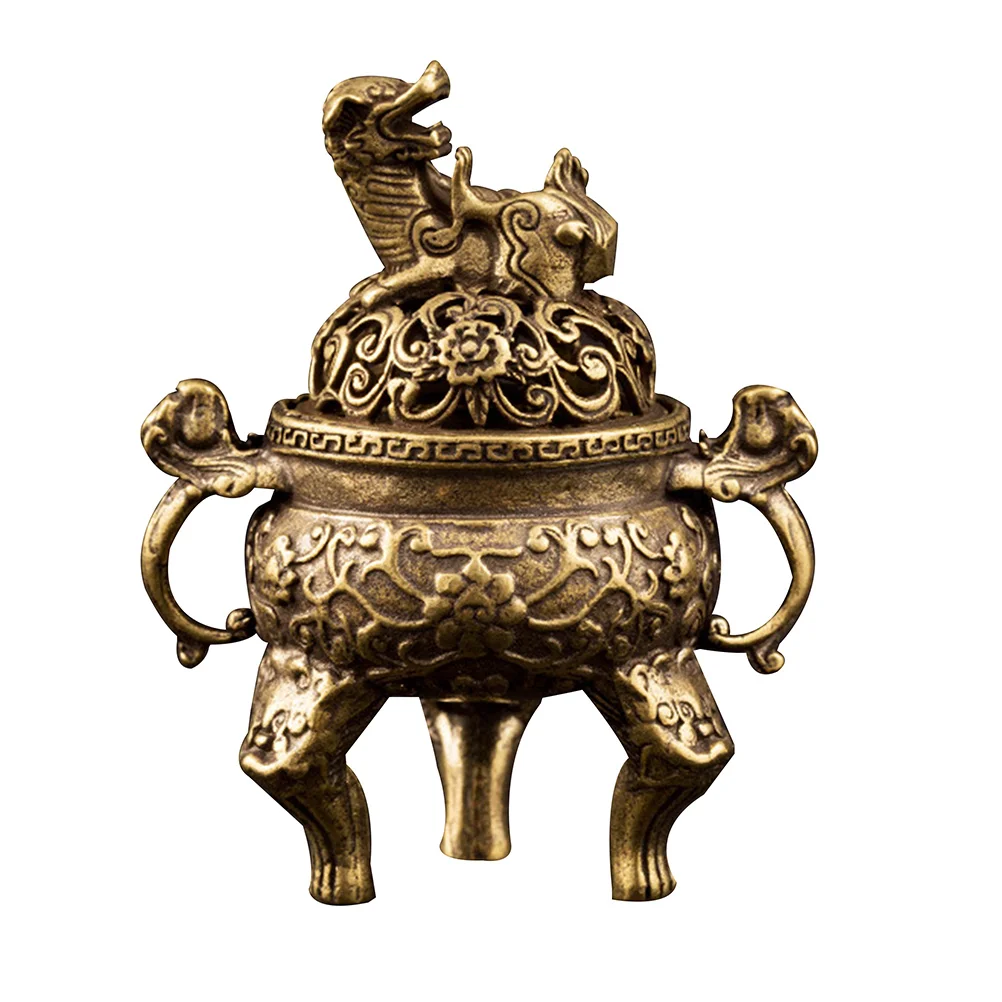 

Incense Burner Copper Censer naments Stylish Home Decor Retro Furnace Aromatherapy Bedroom Office Yoga Hotel