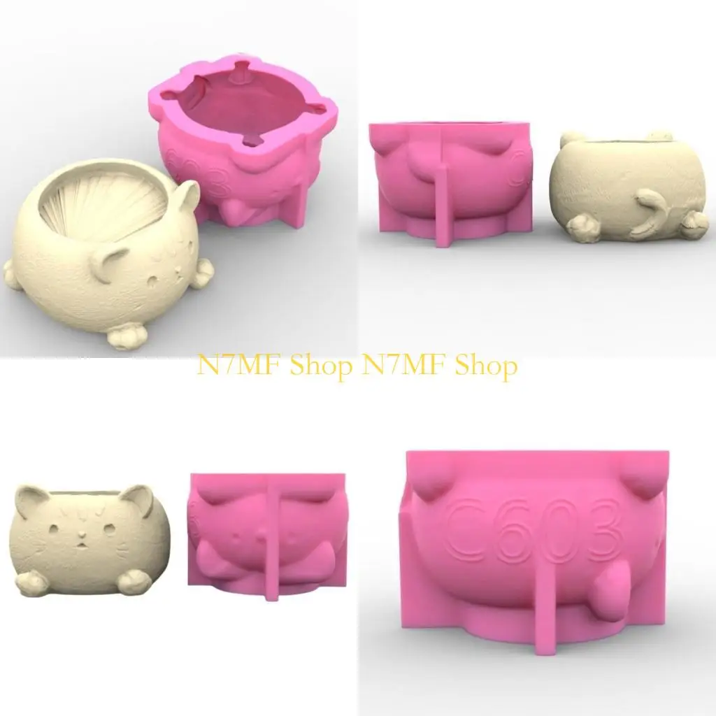 

N7MF Силиконовая плесень сочная цветочная глиняная цементная штукатурка