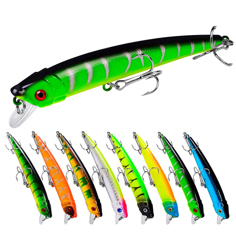 Minnow Wobblers Lure 3D Eyes Hard Plastic Lures Crankbait Wobbler Artificial Bait 9.5cm8g Good Fishing Tackle Sea Bass Bait