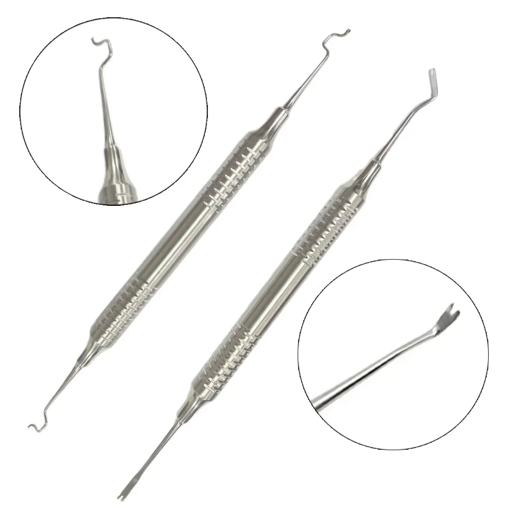 2 stks/set Tandheelkundige Orthodontische Tool Beugels Twirl-On Module Ligatuur Tie Placer Plaatsing Ligatie Ring Tandheelkundige Gereedschap