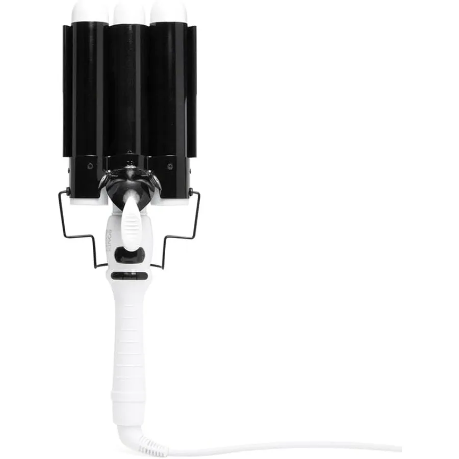 

Wave Wand Hair Curling Iron with 32 mm Ceramic Tourmaline Triple Extra Large Barrels in Natural Brown for Long Lasting Natural