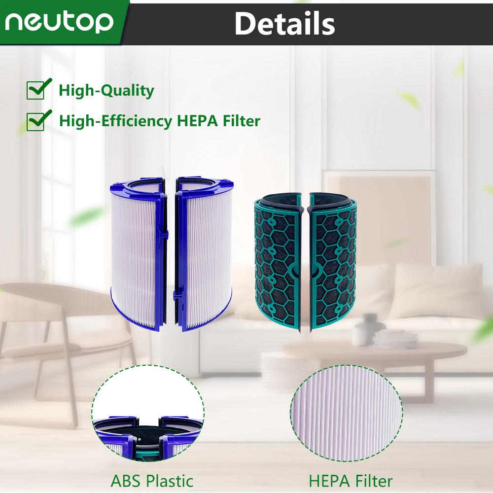 Filtro de Carvão Ativado Compatível com Dyson TP04 TP05 HP04 HP05 DP04 Limpeza Casa Pura Purificador De Ar Fresco Peças De Reposição