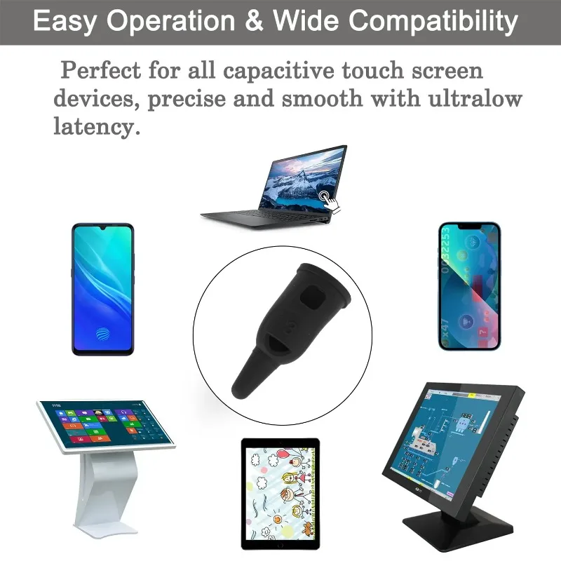 6-1 قطعة غطاء الاصبع اللمس سيليكون أقلام ستايلس حساسية عالية الاصبع حالات شاشة ألعاب الهاتف المحمول الإبهام حامي الحالات