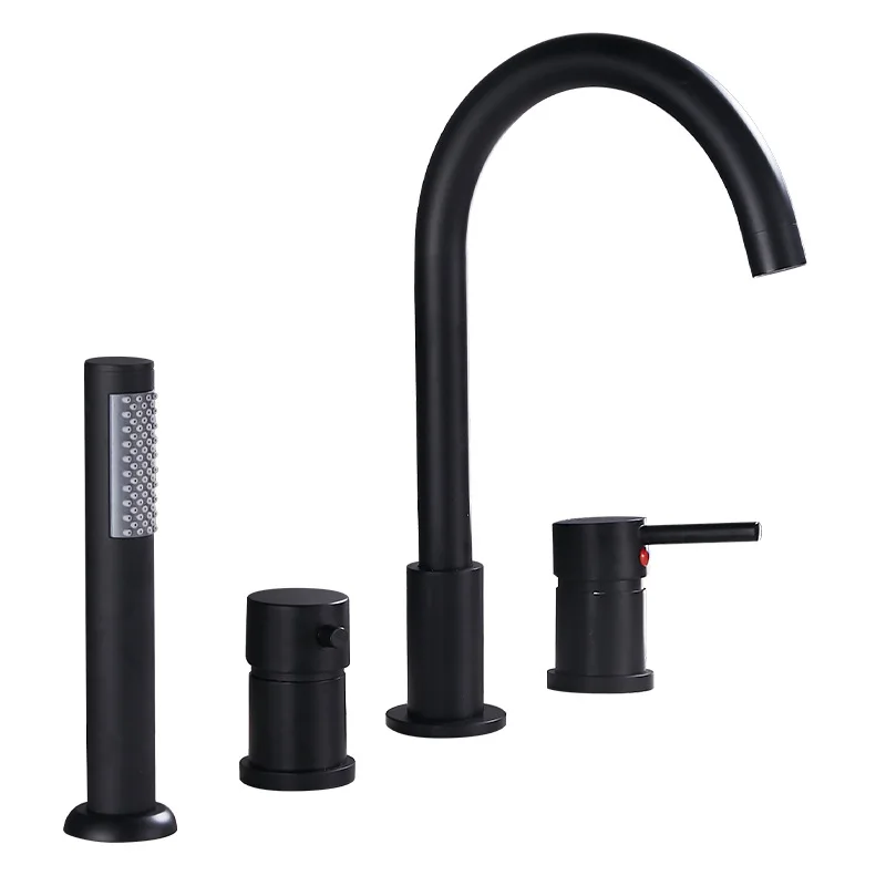 

Bathtub edge basin faucet four-piece bathroom split double handle