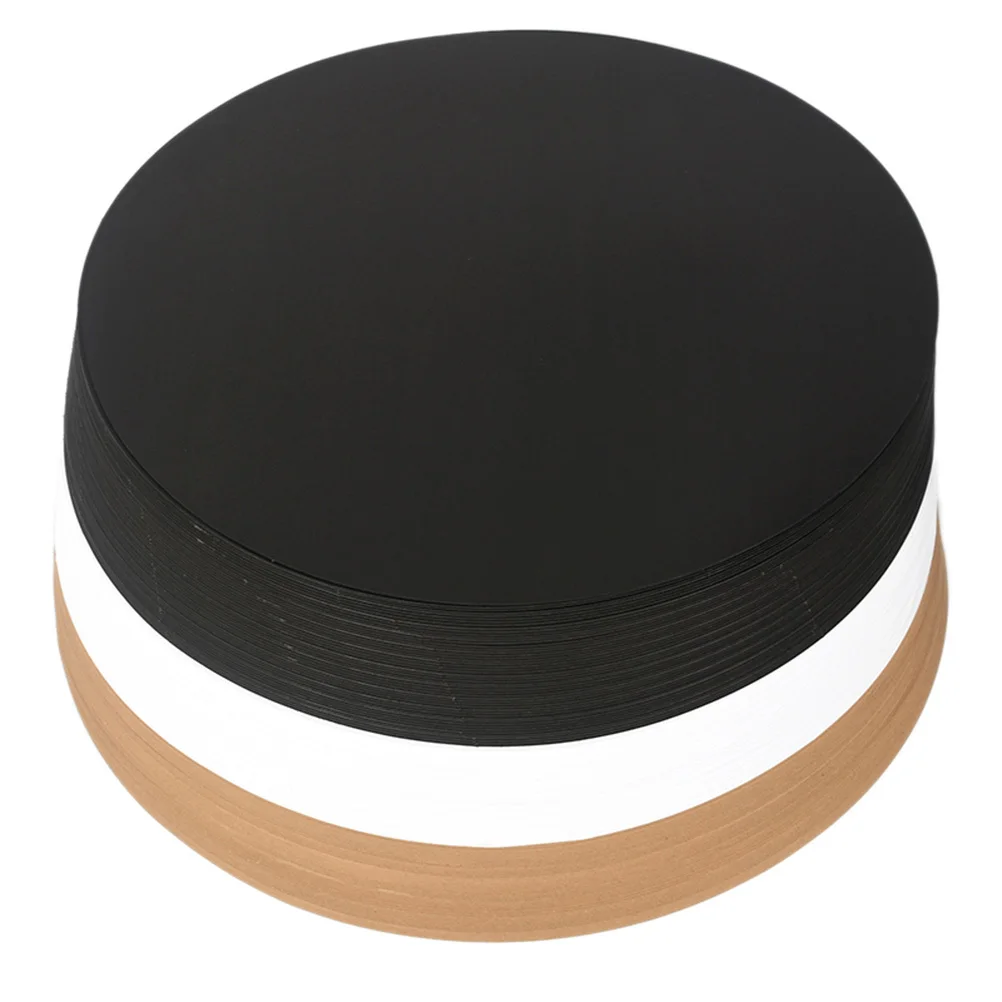 

20pcs Round Kraft Paper Thick Smooth Diy Craft Sheets For Wedding Birthday Christmas Decorations Manual Painting Sketch