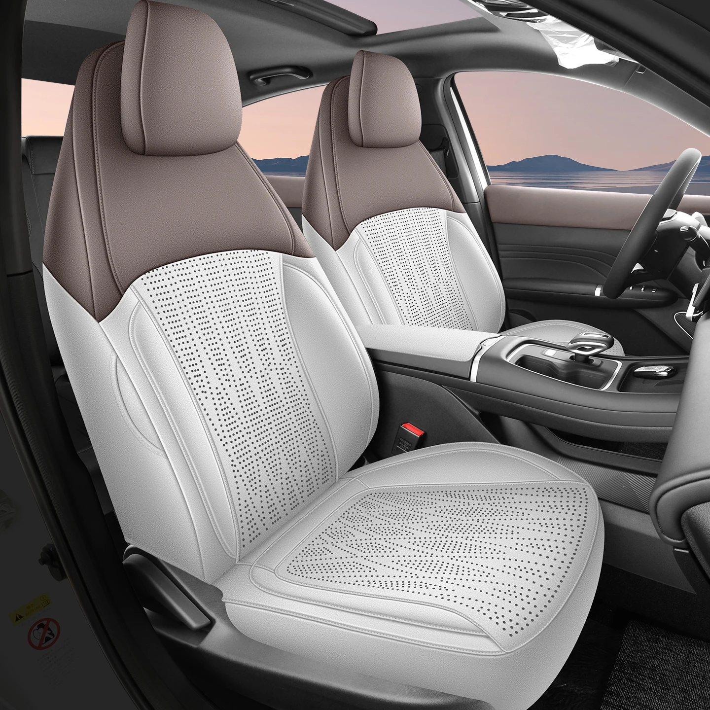 Performance Upholstery Fabric 5 Seats Seat Covers Front Full Wrap Rear Half Wrap Protector Fit Changan Eado Plus 2024-2026