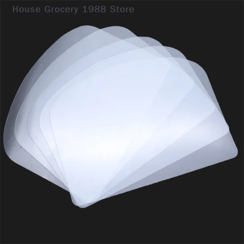 5Pcs Transparent Plastic Soft Spatula Cake Cream Scraper Fondant Pastry Plain Smooth Jagged Edge Spatula Cutter Baking Tool