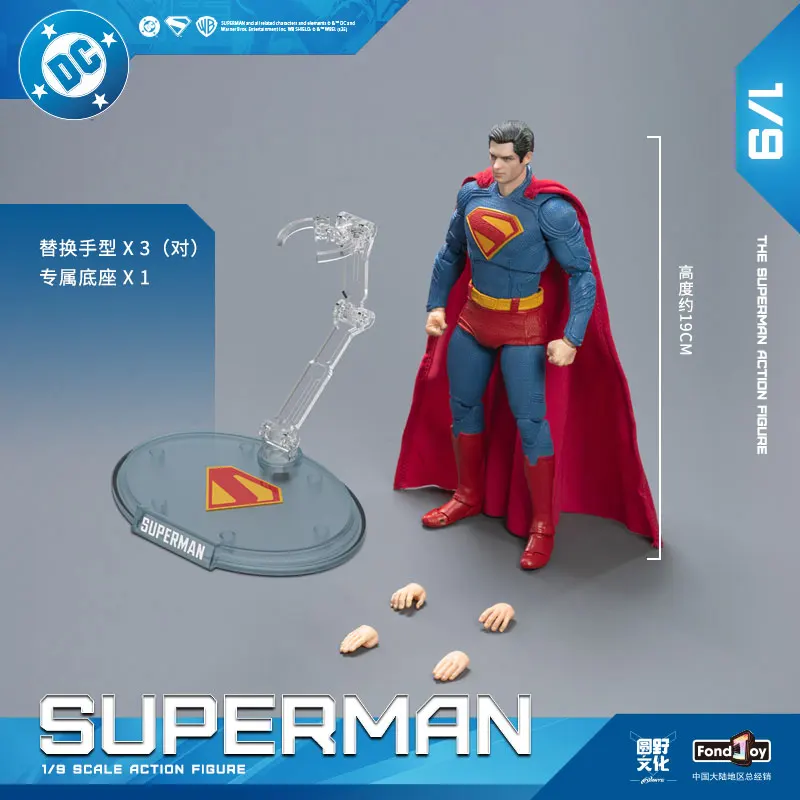 2025 Originale Fondjoy David Corenswet Superman Action Figure 1/9 Superman Figura Comune Modello Mobile Giocattolo Per Bambini Raccogliere Regalo