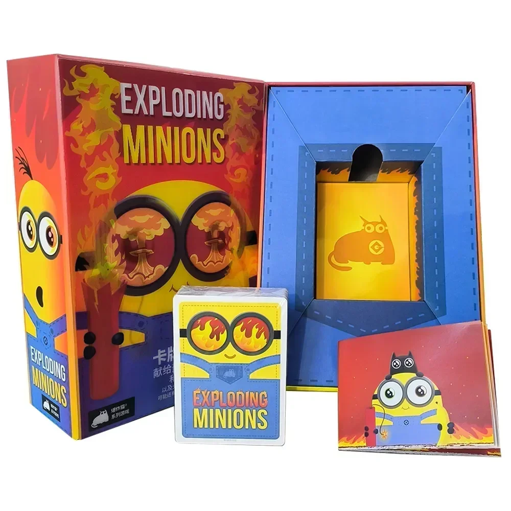 Exploding Minions Exploding Cat Series English Version Board Game Friends Casual Gathering Card Multiplayer Game Collection Gift