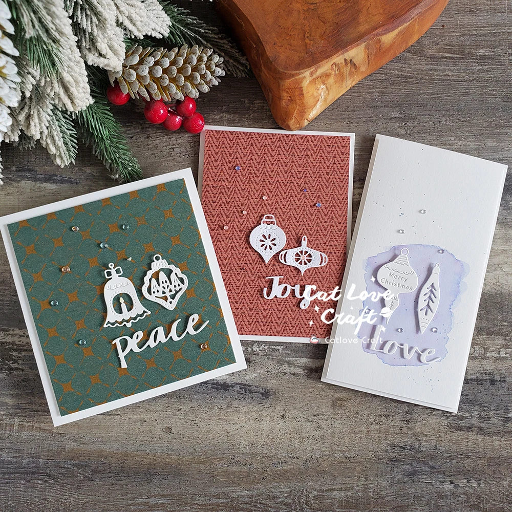 Catlove Christmas Tree Toy Pendant Metal Cutting Dies Scrapbooking Stencil Die Cuts Card Making DIY Craft Embossing New Dies