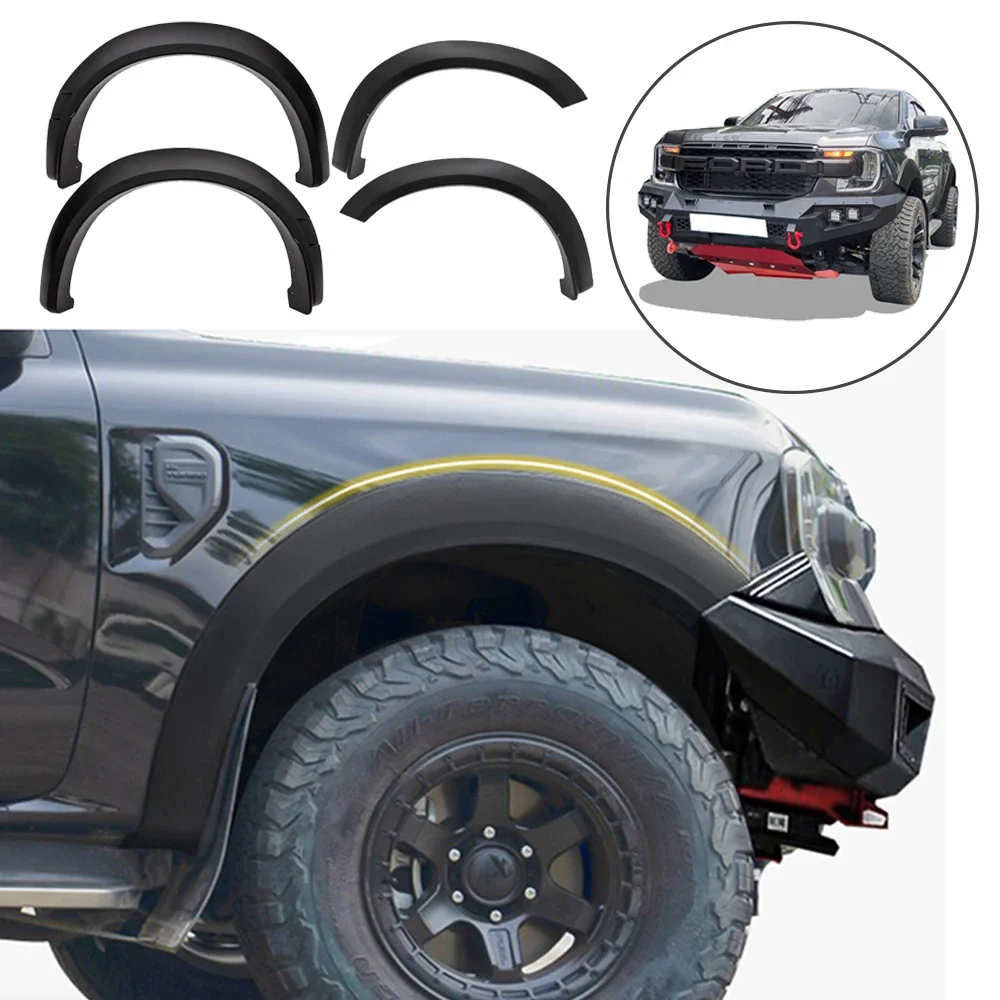 Fender Flares Wheel Arch For Ford Ranger Next Gen 2022 2023+ Models with Front Bulbar Pickup Truck Conversion Accessories