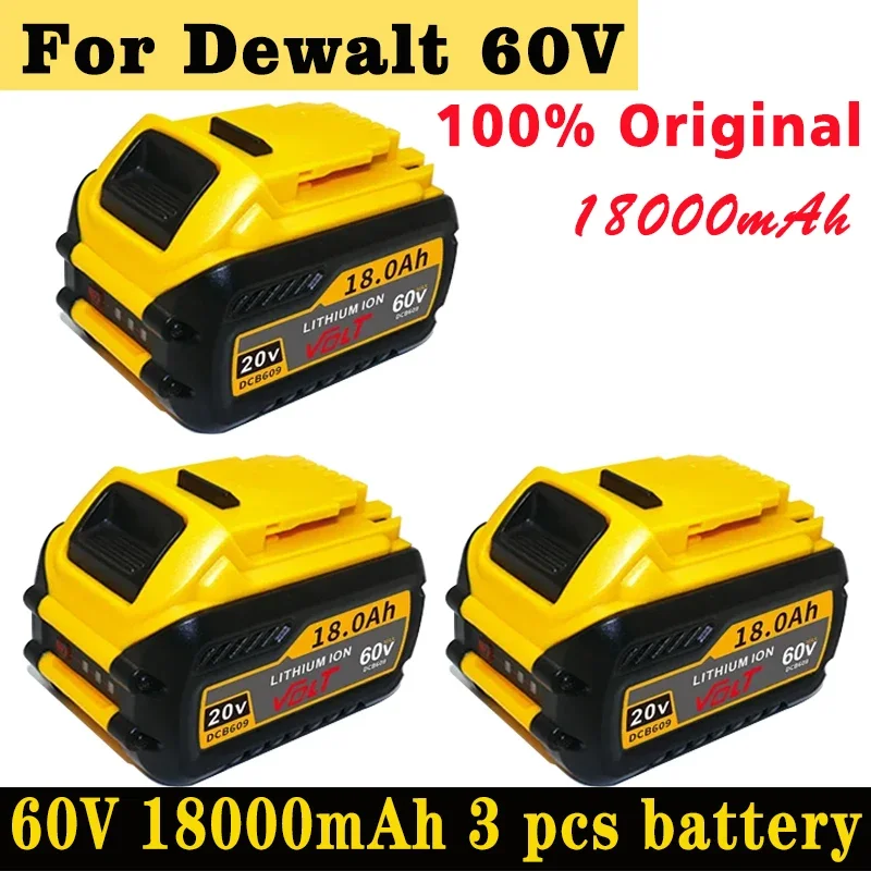 100%Original 18.0Ah Battery For DeWalt 20V/60V MAX Li-ion Battery For DeWalt DCB547-XJ DCB200 DCB201 For Flexvolt Tool Batteries