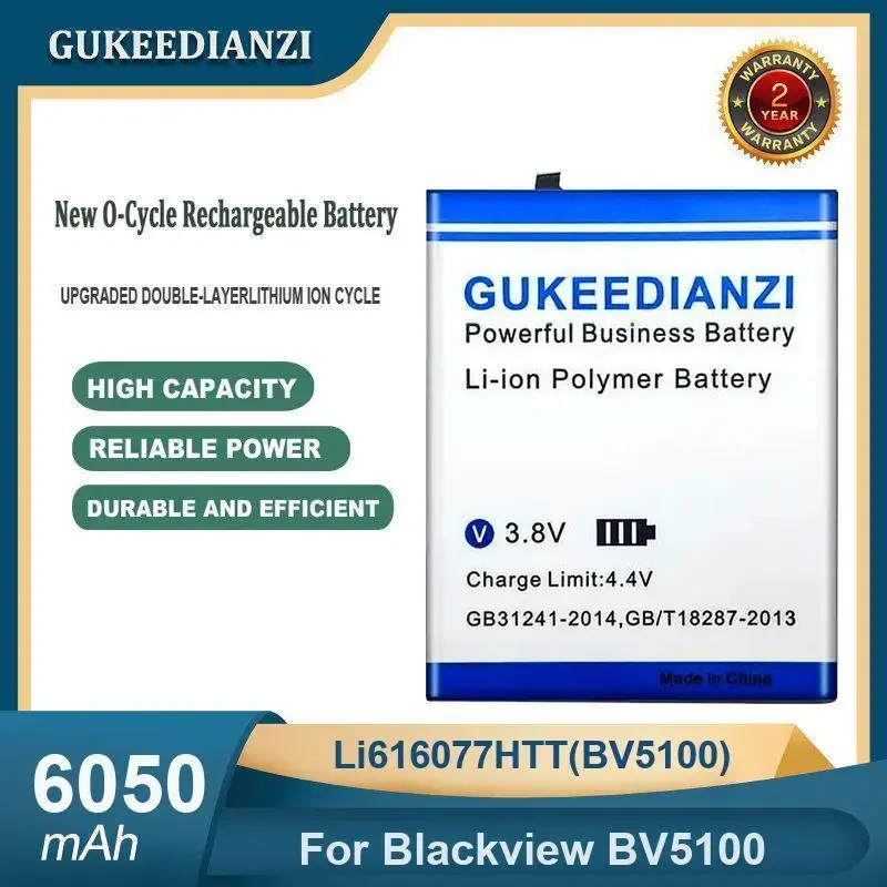 

Аккумулятор для мобильного телефона Li616077HTT (BV5100) большой емкости 6050 мАч для Blackview BV5100